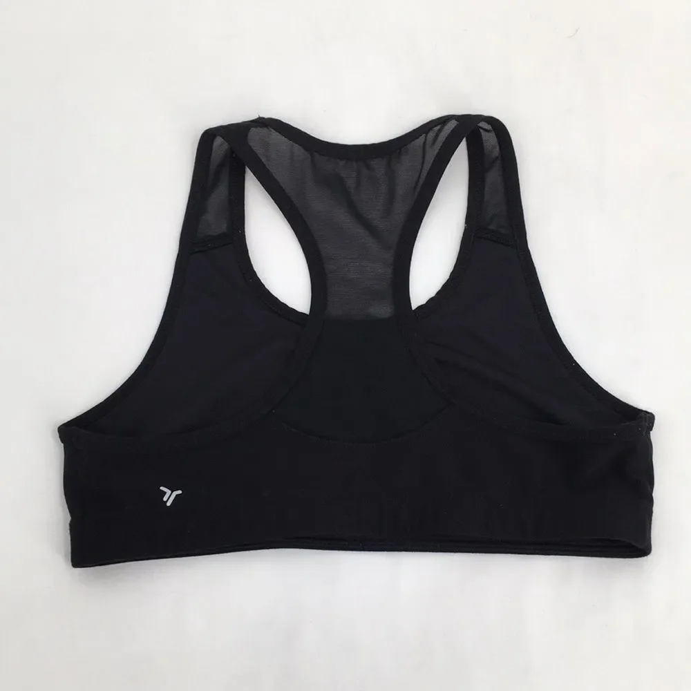 Old Navy Active Powerpress Black Racerback Sports Bra Girls XL 14-16